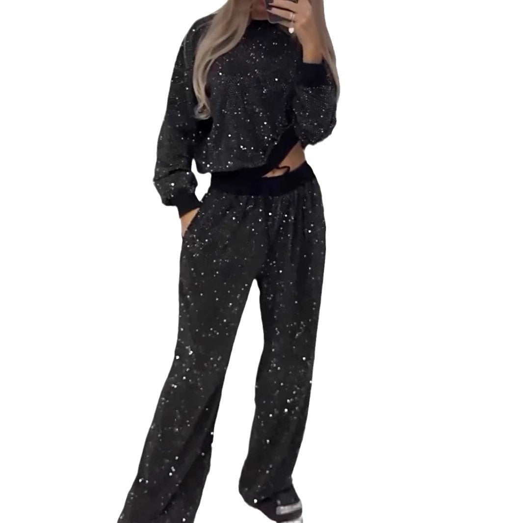 Lune London sparkling fleece loungewear set for women