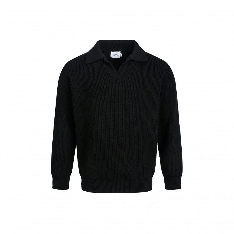 Ladies Elegant sweater and knitwear with modern collar and fine ribs Lune London