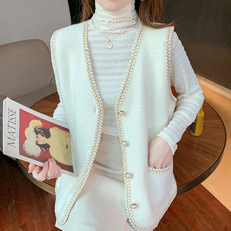 Knitted cardigan for women with decorative buttons Lune London