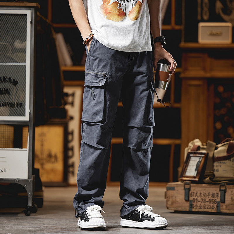 Pantalon style cargo pour hommes avec plusieurs poches Lune London