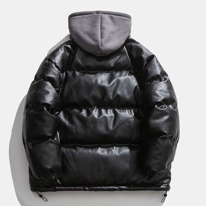 High-quality padded down jacket for men with removable hood Lune London