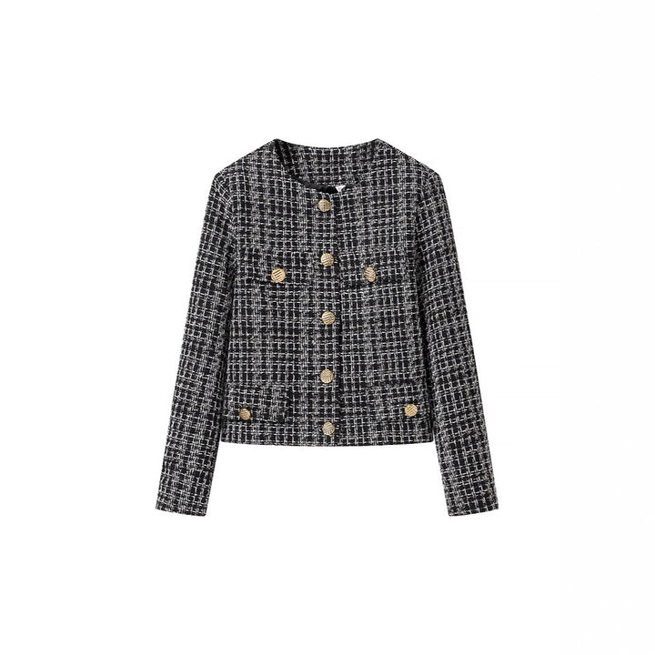 Veste en tweed pour femmes avec boutons dorés Chic & Stil
