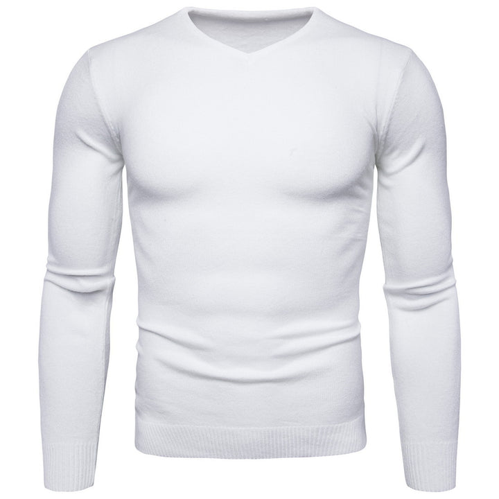 High quality V-neck men's sweater in cotton Lune London