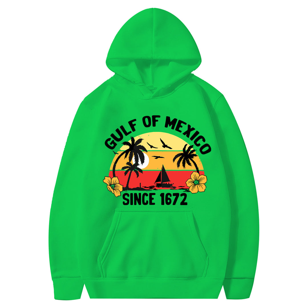 Women's hoodie with creative beach motif and high-quality fabric Chic & Stil