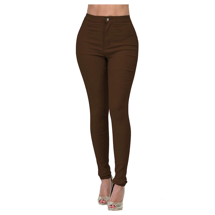 Women's High-Cut Skinny Jeans with Elastic Stretch Lune London