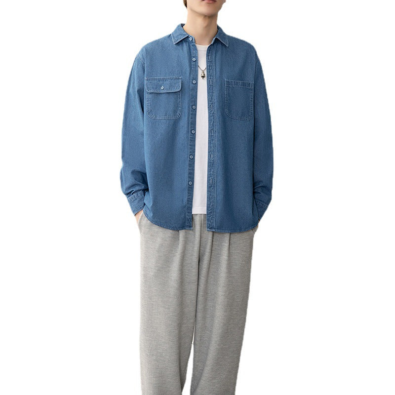 Casual denim shirt for women with pockets and button placket Lune London