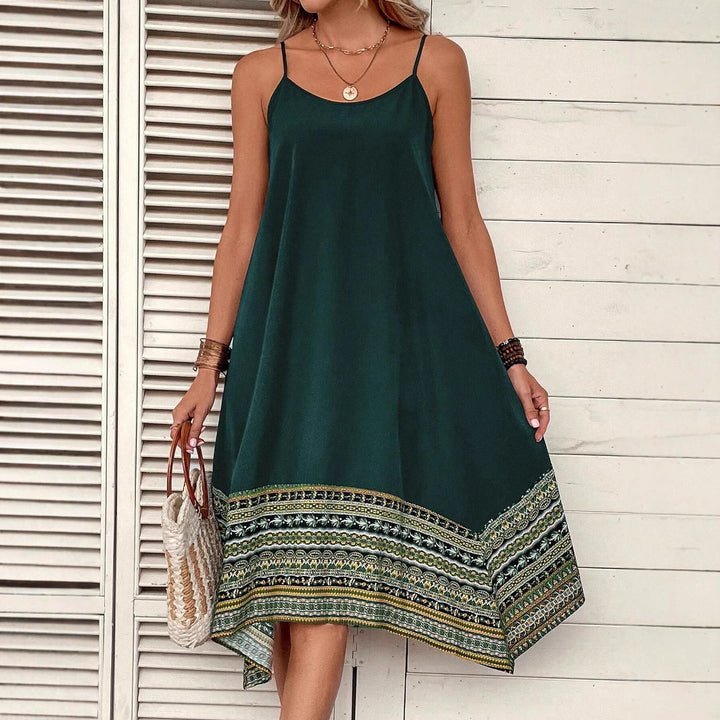 Sleeveless summer dress inspired by bohemian style Lune London