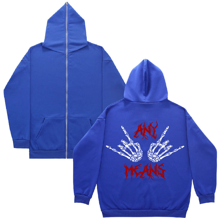 Ladies Zip-Hoodie with unique skeleton pattern and comfortable fit Lune London
