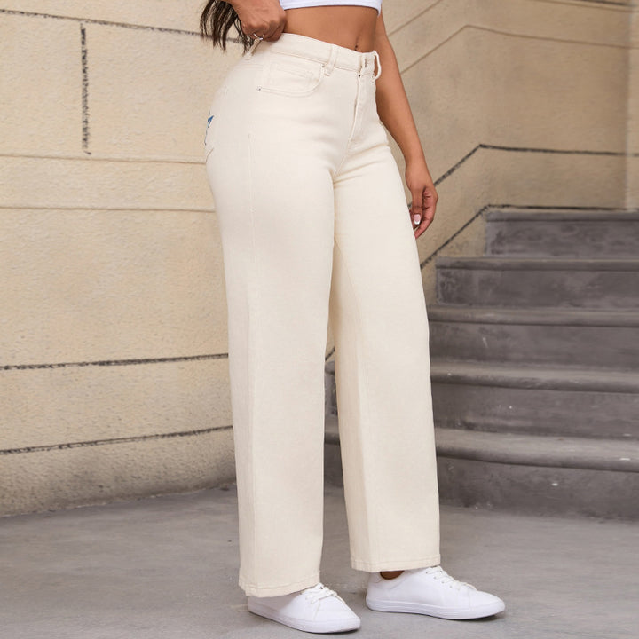 Wide leg high waist jeans for women Lune London