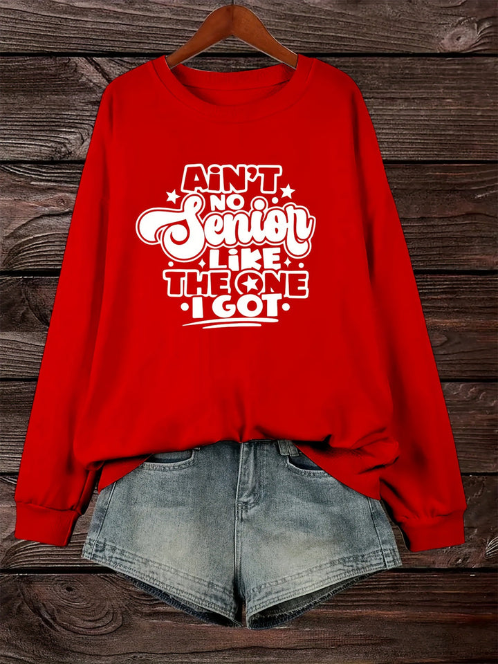 Sweat-shirt pour femmes avec design de slogan décontracté Chic & Stil