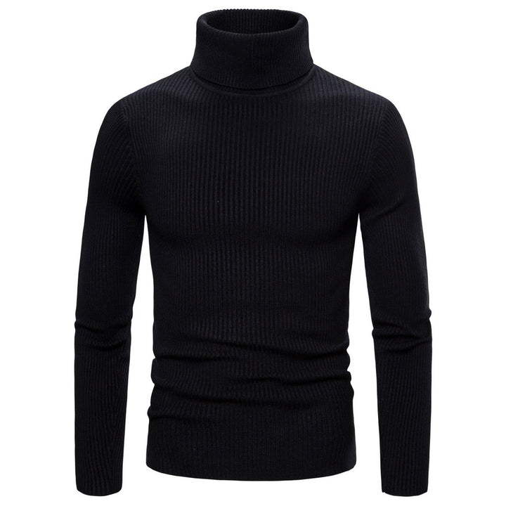 Men's knitted turtleneck sweater with ribbed structure Lune London