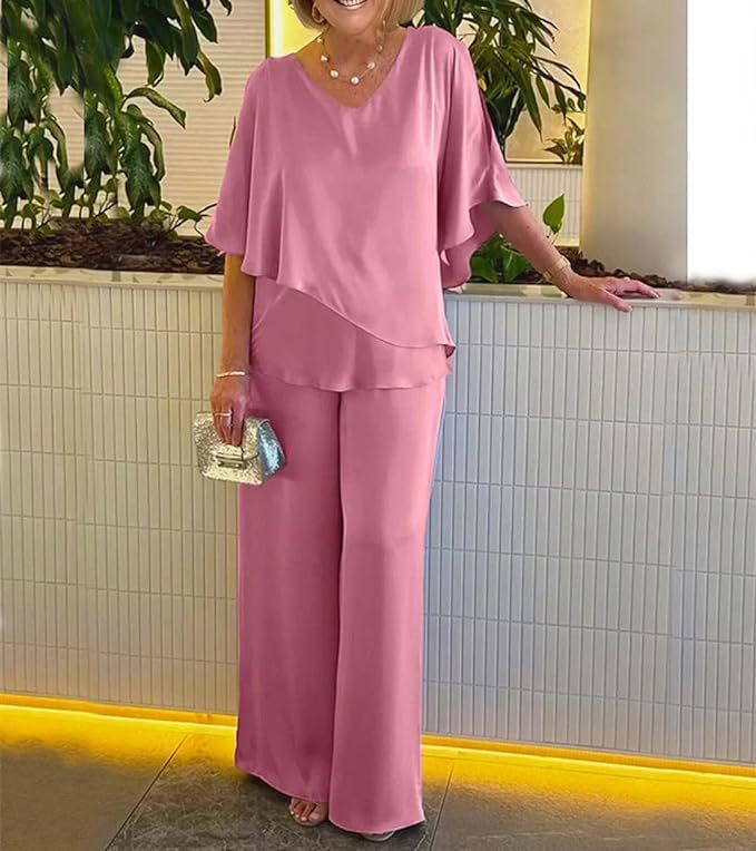 Women Elegant Floating Chic Jumpsuit Set