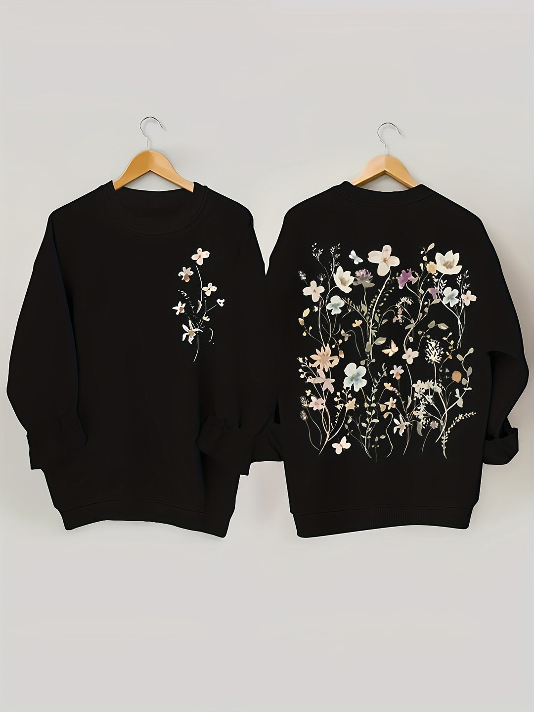 Sweat-shirt pour femmes avec design floral et doublure intérieure douce Chic & Stil