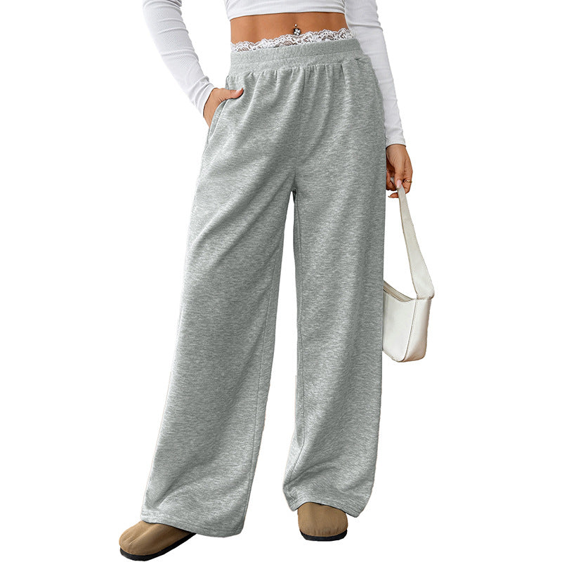 Women Comfortable and Casual Long Pants with Elastic Waist Lune London