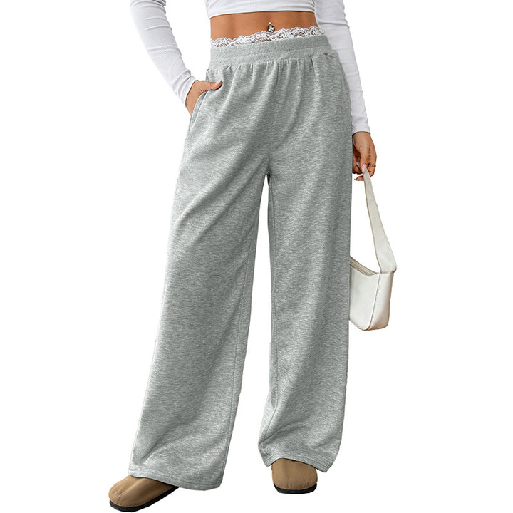 Women Comfortable and Casual Long Pants with Elastic Waist Lune London