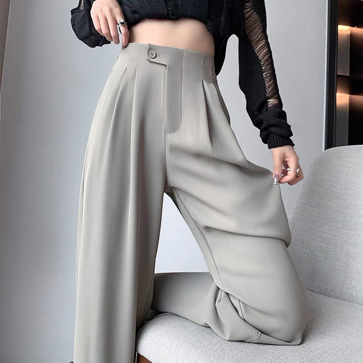 High-waisted pleated pants for women Lune London