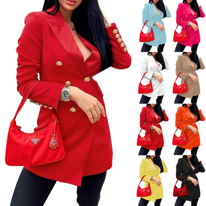 Fitted blazer for women with shiny buttons Lune London