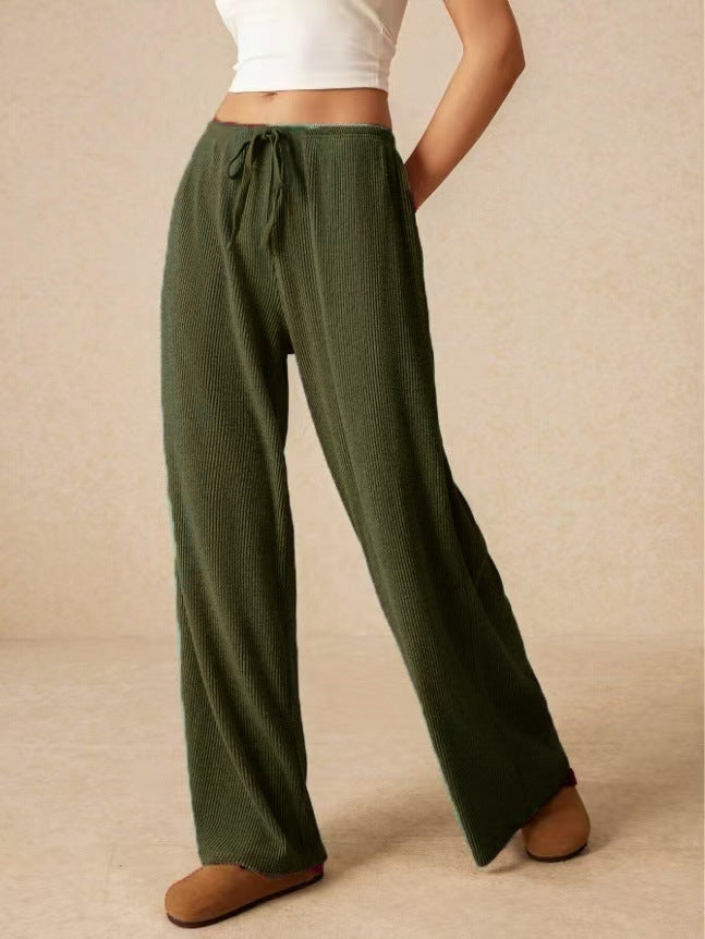 Loose leisure pants for women with elastic waistband and drawstring Lune London