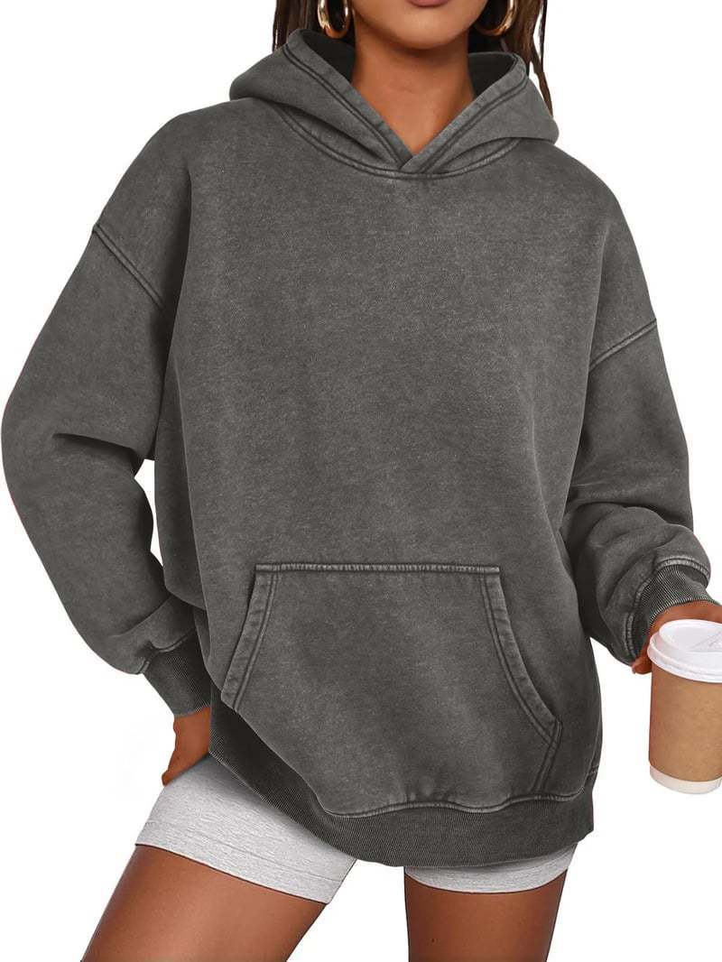 Lune London Cozy Oversized Sweater for Women with a Practical Kangaroo Pocket