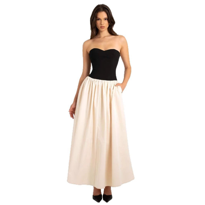 Maxi dress for women with sweetheart neckline and elegant skirt Chic & Stil