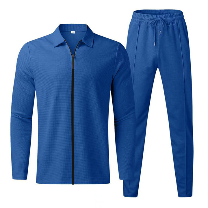 Men's long sleeve sports set with zipper and elastic pants Lune London