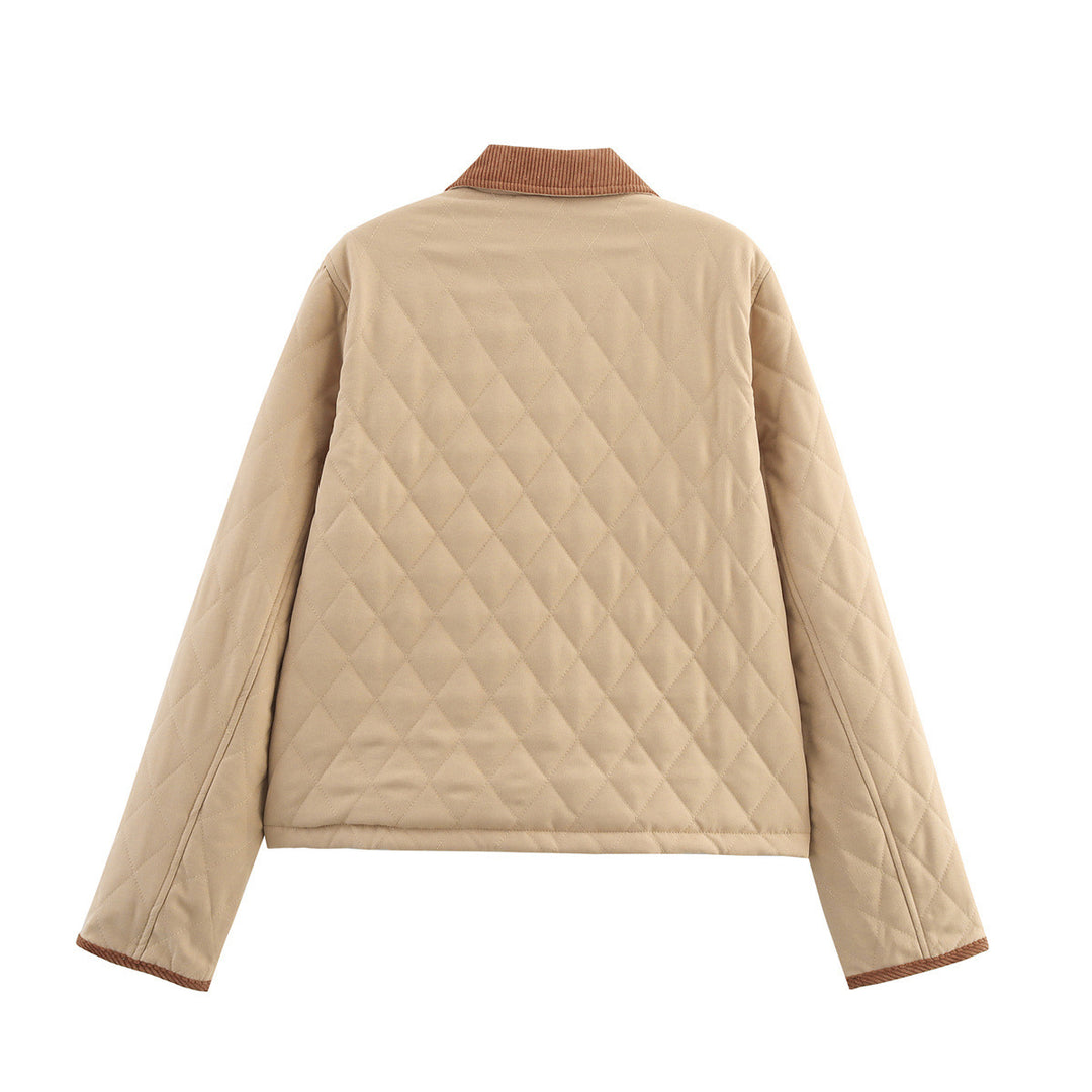 Ladies quilted leisure jacket with practical pockets and modern collar Lune London