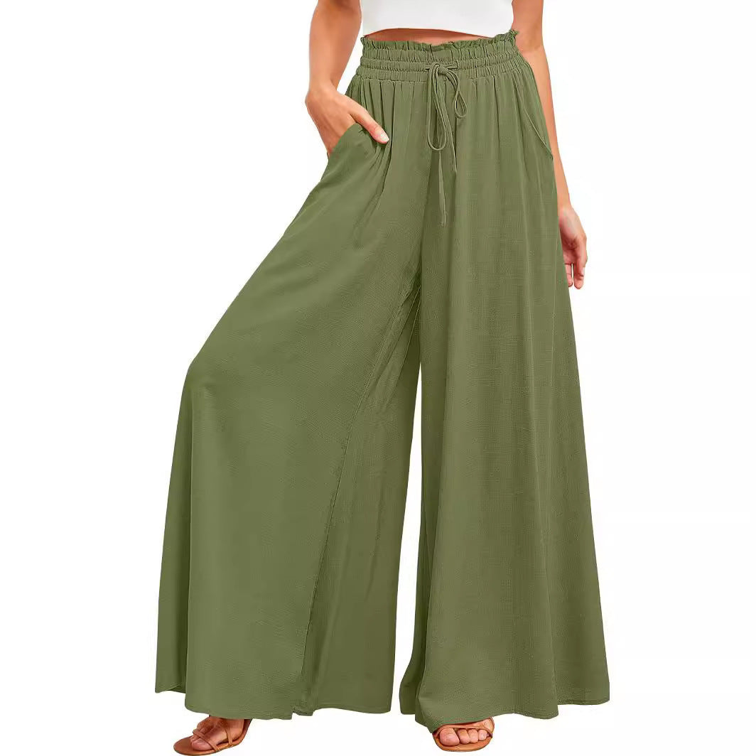 Light maxi skirt for women with adjustable elastic waistband and practical side pockets Lune London
