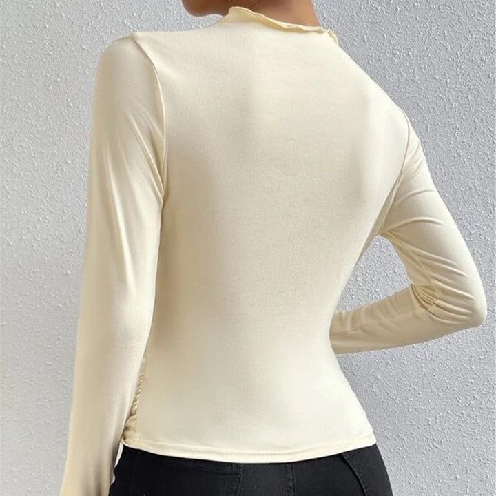 Ladies elegant long sleeve t-shirt with refined chic and style