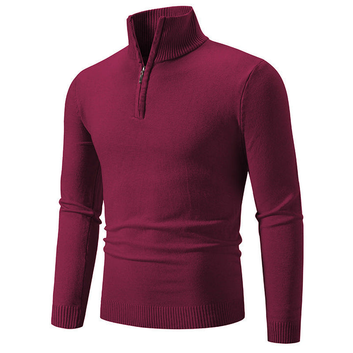Men's Fashionable Sweater with Short Zipper Lune London