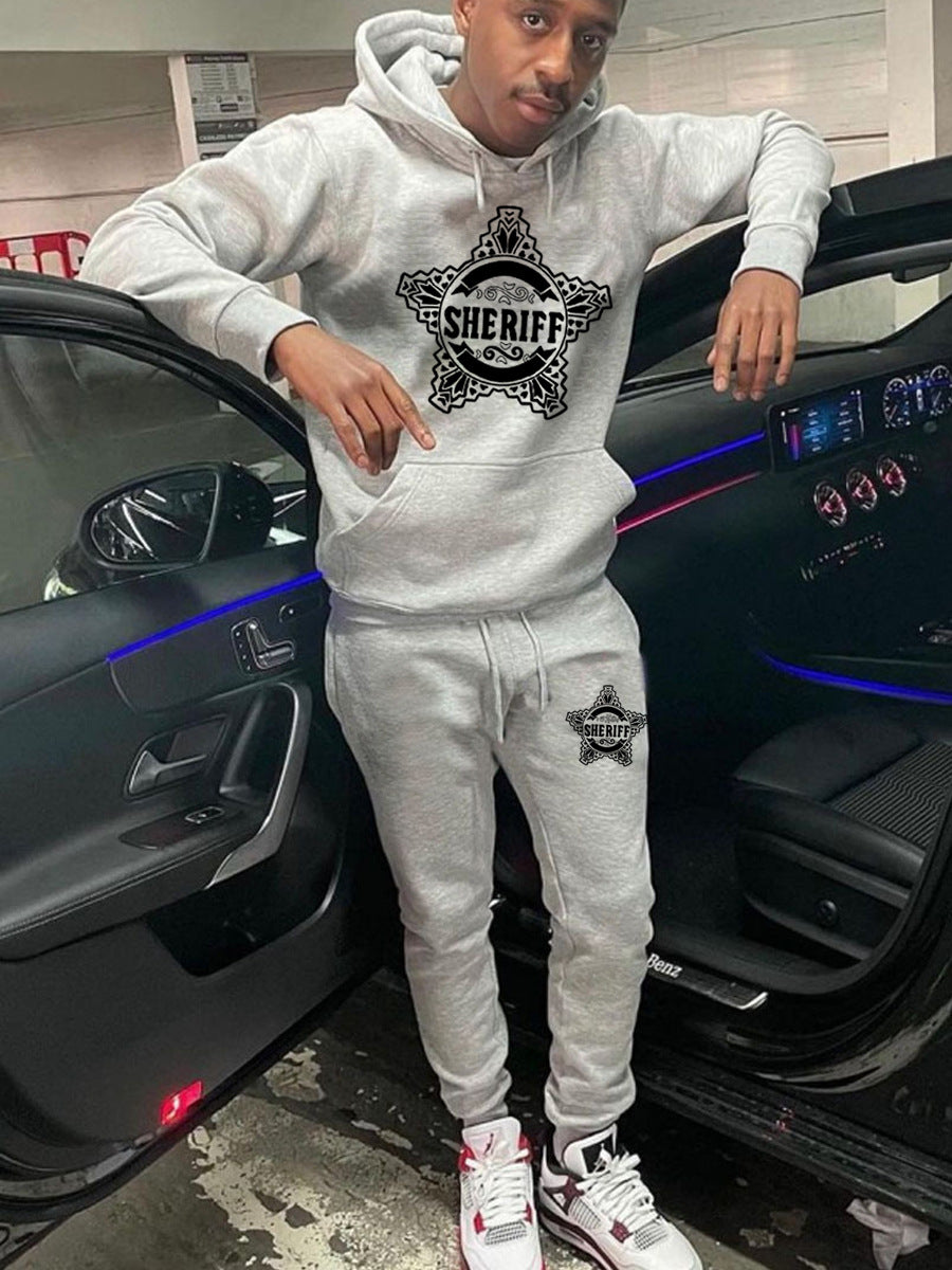 Hoodie and jogger pants set for women with a unique sheriff design Lune London
