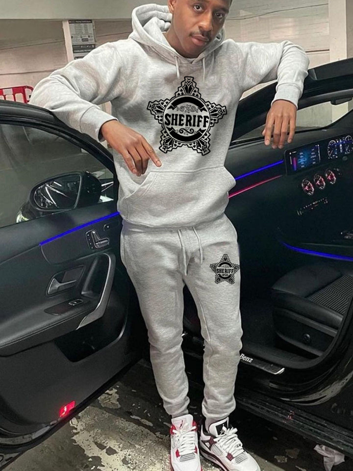 Hoodie and jogger pants set for women with a unique sheriff design Lune London