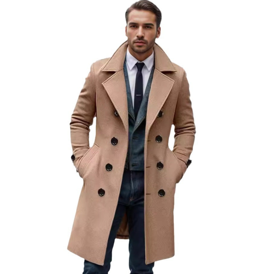 Men's Double-Breasted Wool Coat Lune London
