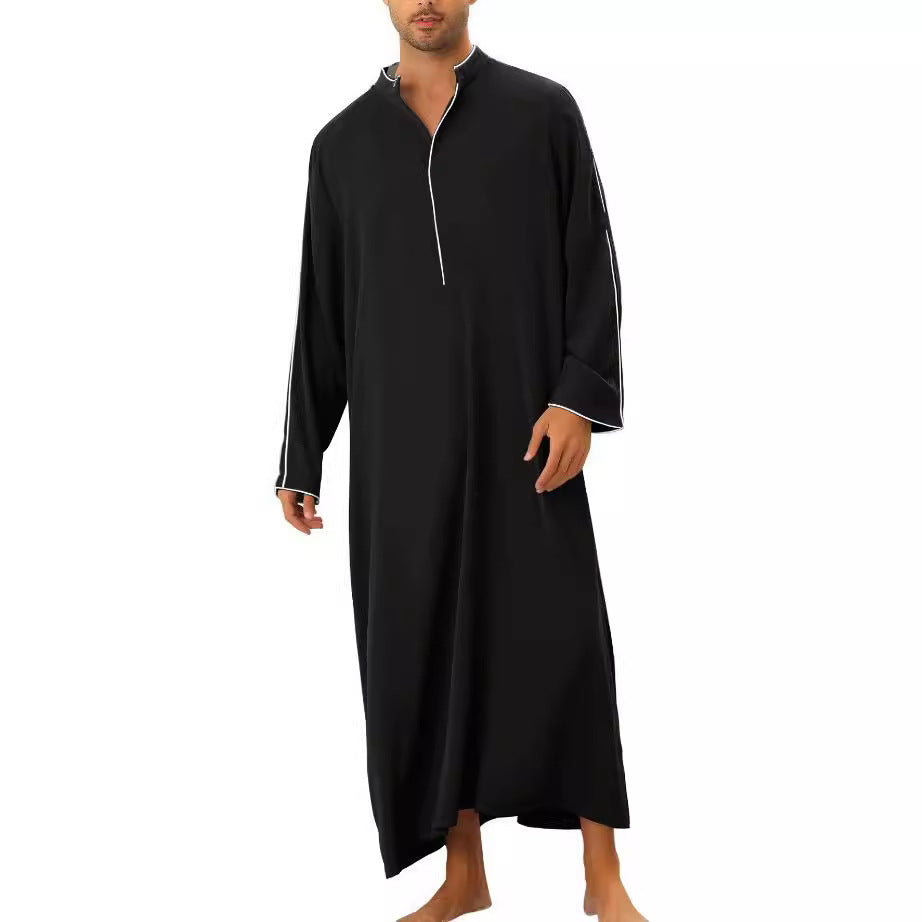 Men's high-tech kaftan with sporty high collar and elegant contrasting details Lune London