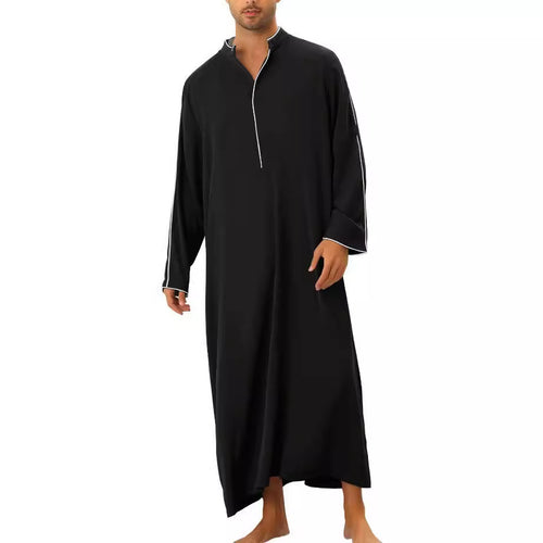 Men's high-tech kaftan with sporty high collar and elegant contrasting details Lune London