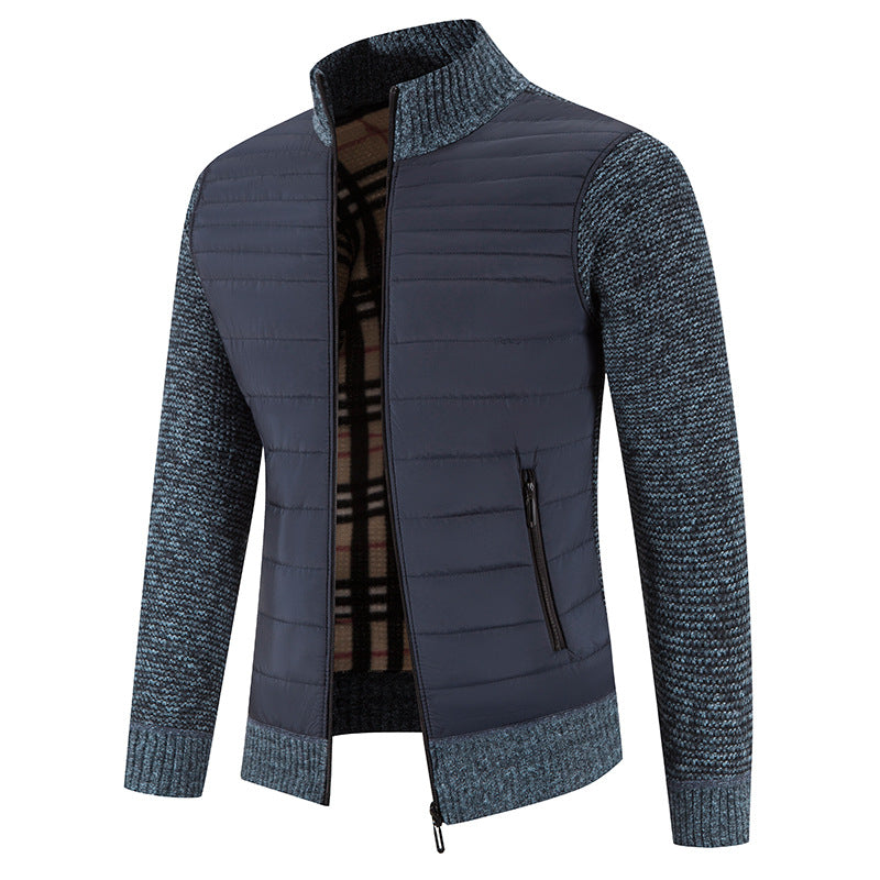 Casual quilted jacket for men with knit sleeves Lune London