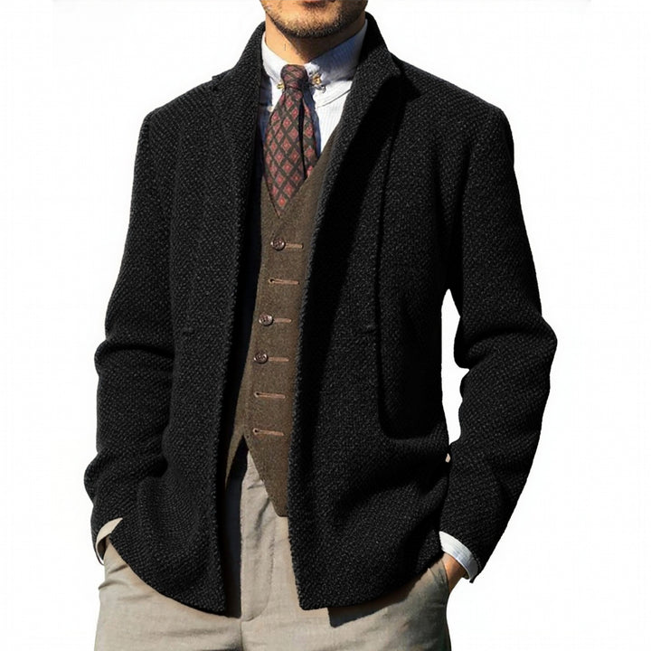 Elegant knitted jacket for men with a modern fit and practical pockets Lune London