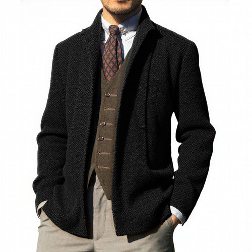 Elegant knitted jacket for men with a modern fit and practical pockets Lune London