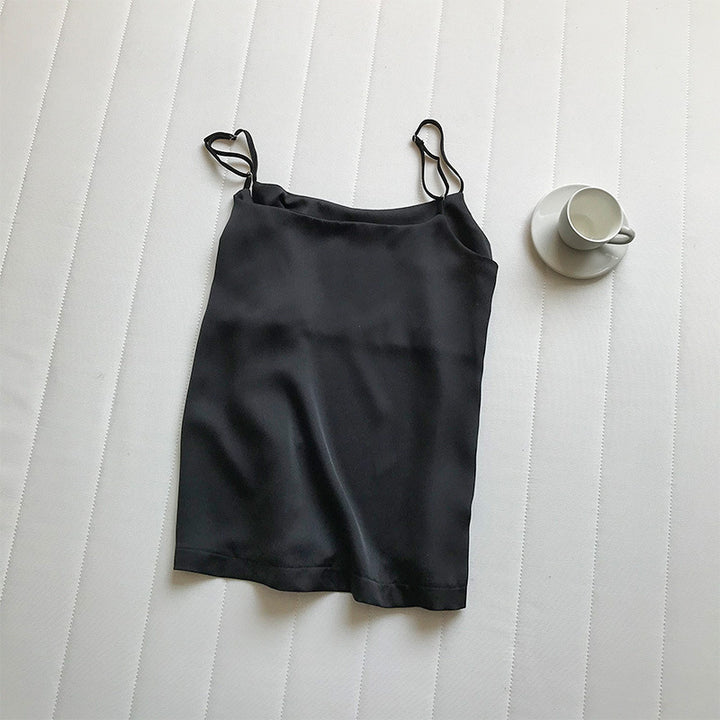 Ladies luxury satin top spaghetti Lune London