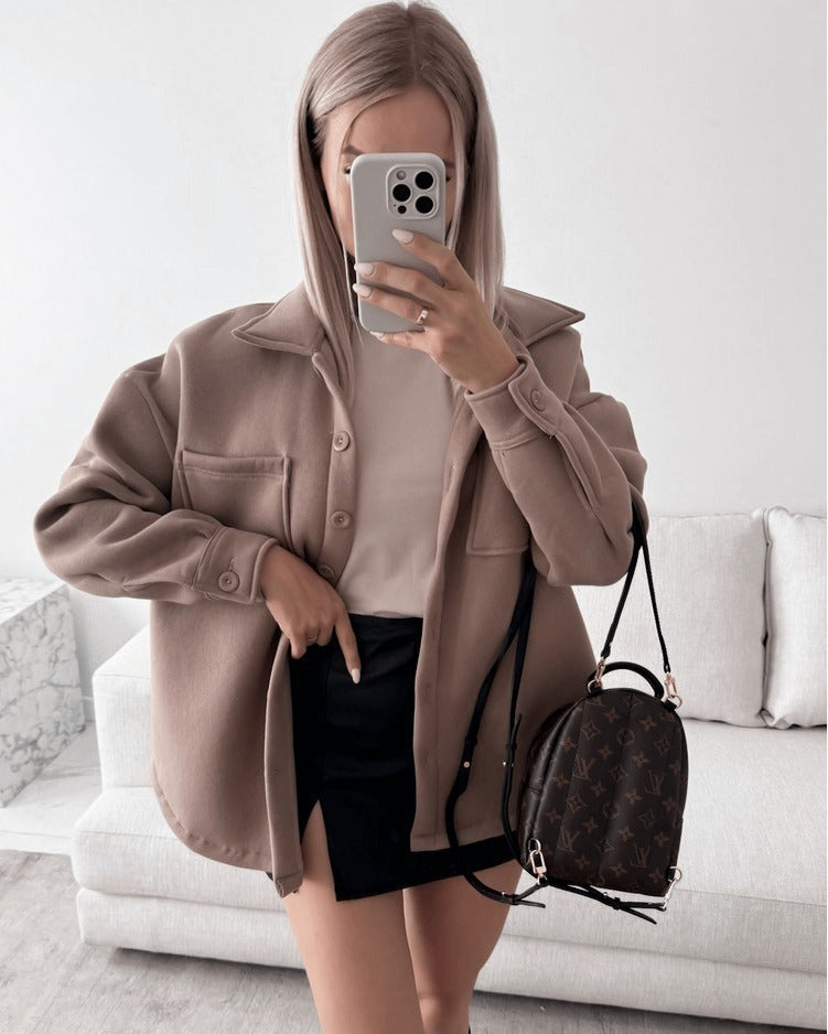Casual overshirt jacket for women with practical pockets Lune London