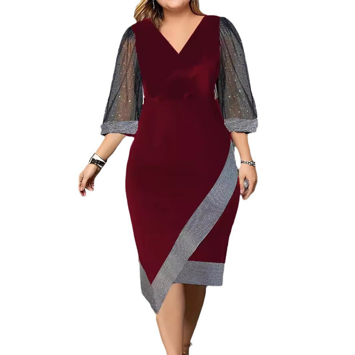Ladies Elegant Dress Sleeveless V Neck Lune London