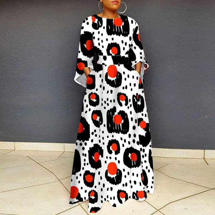 Robe maxi pour femmes avec imprimé léopard et coupe ajustée Chic & Stil