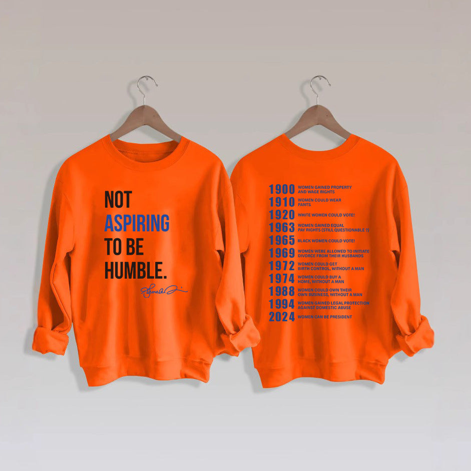 Sweat-shirt pour femmes avec lettrage inspirant et motif historique Chic & Stil