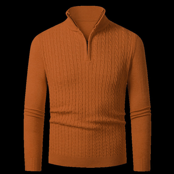Fine knit sweater for men with trendy zipper Lune London