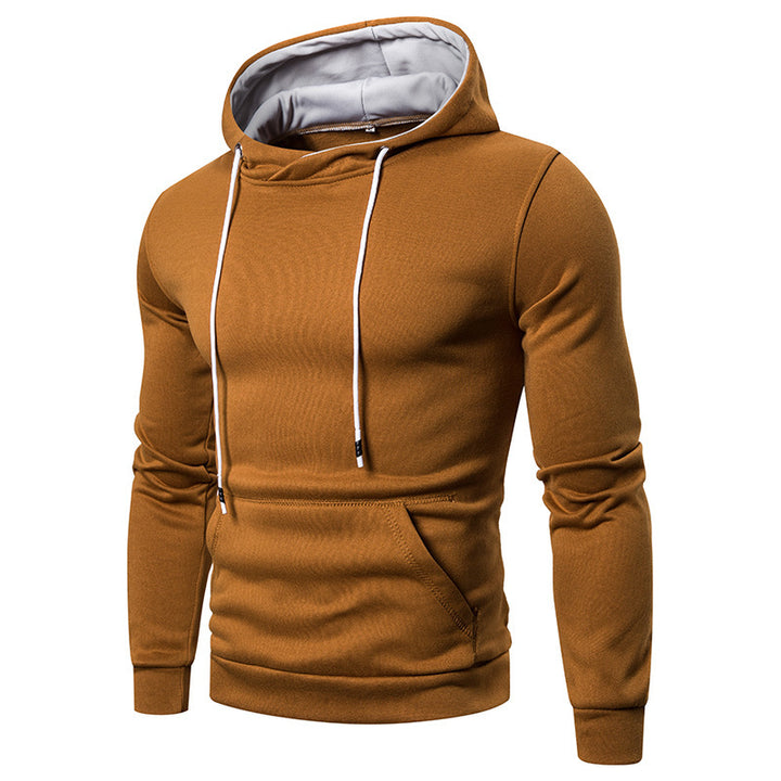 Men's sporty hoodie made of soft textured fabric with practical kangaroo pocket Lune London