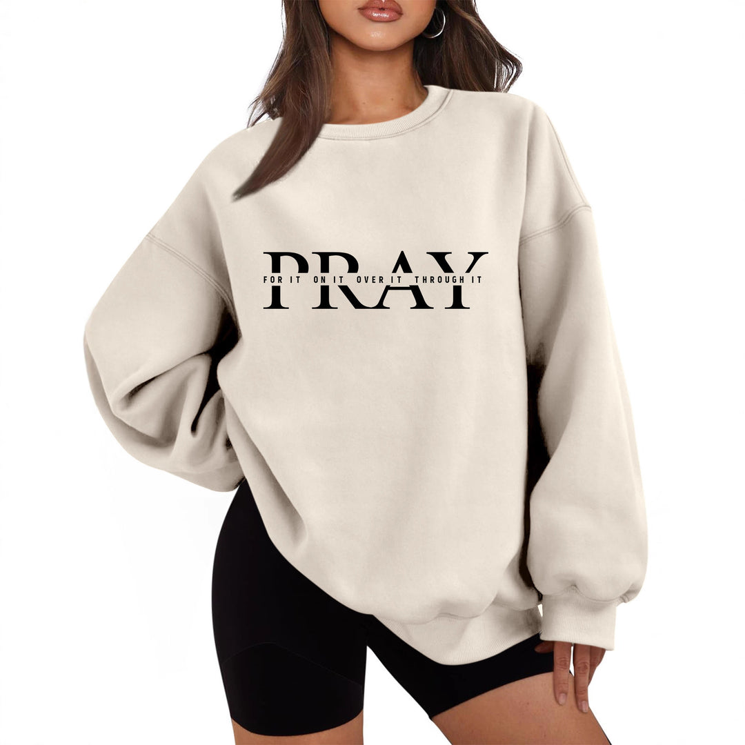 Sweatshirt femme à coupe oversize et impression inspirante Chic & Stil