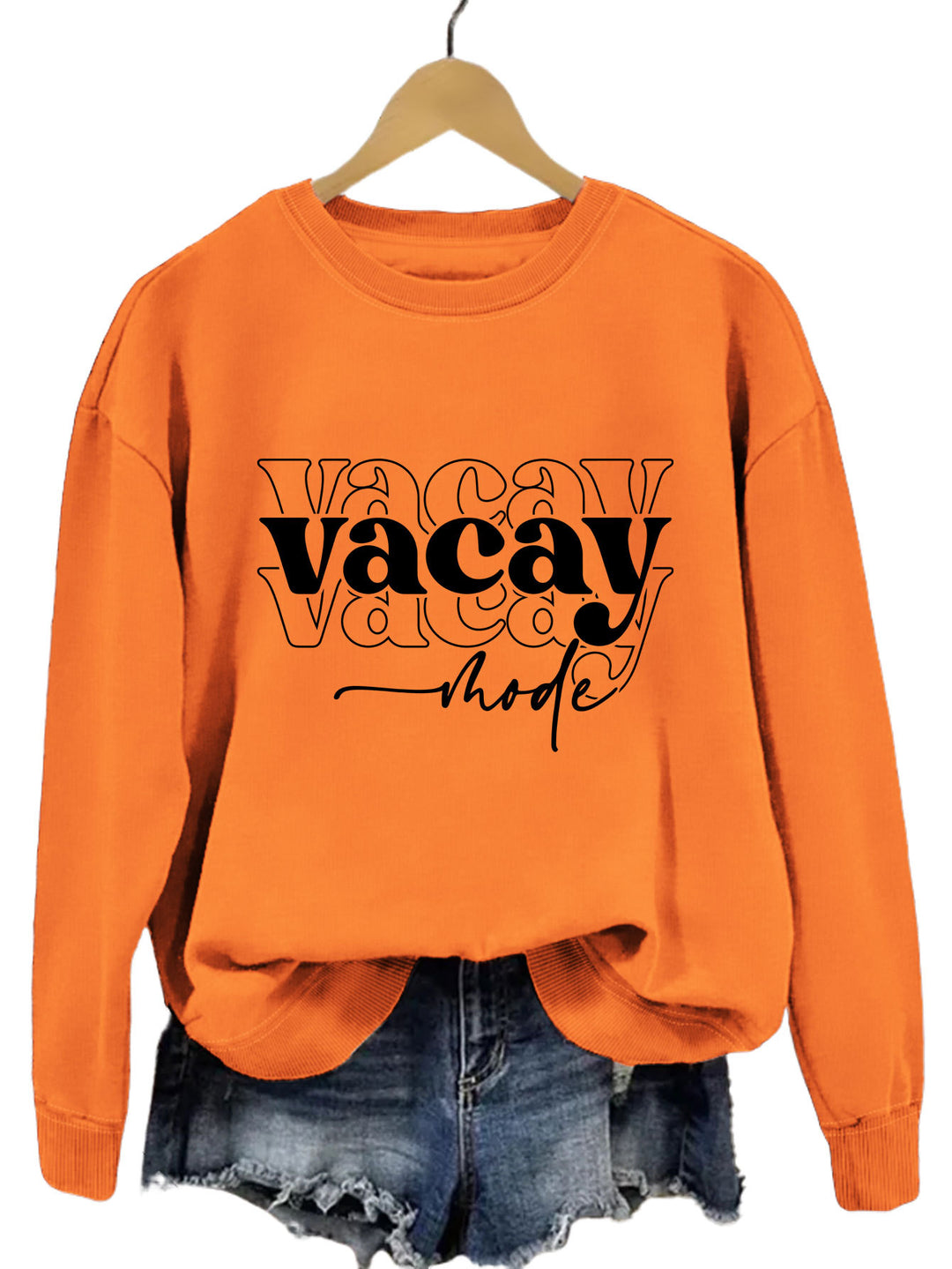 Sweatshirt femme avec lettrage décontracté et coupe décontractée Chic & Stil