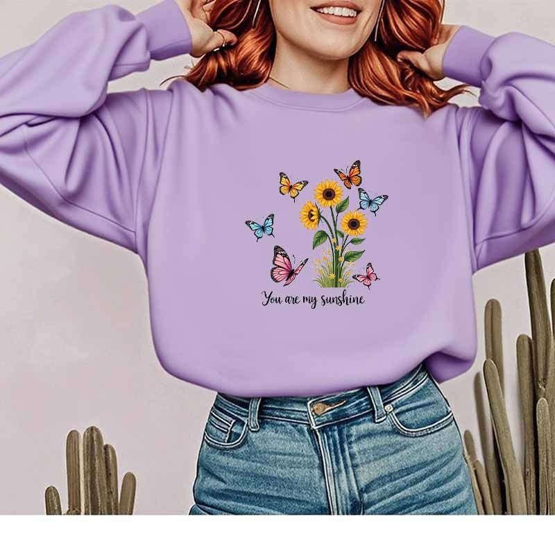 Sweat-shirt pour femmes avec design floral et impression motivante Chic & Stil