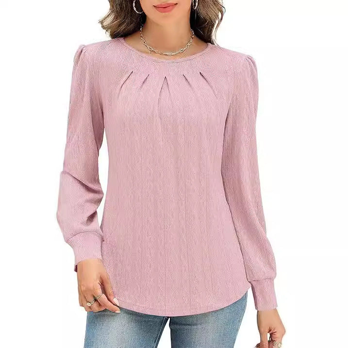 Ladies' blouse stylish with decorative draping Lune London