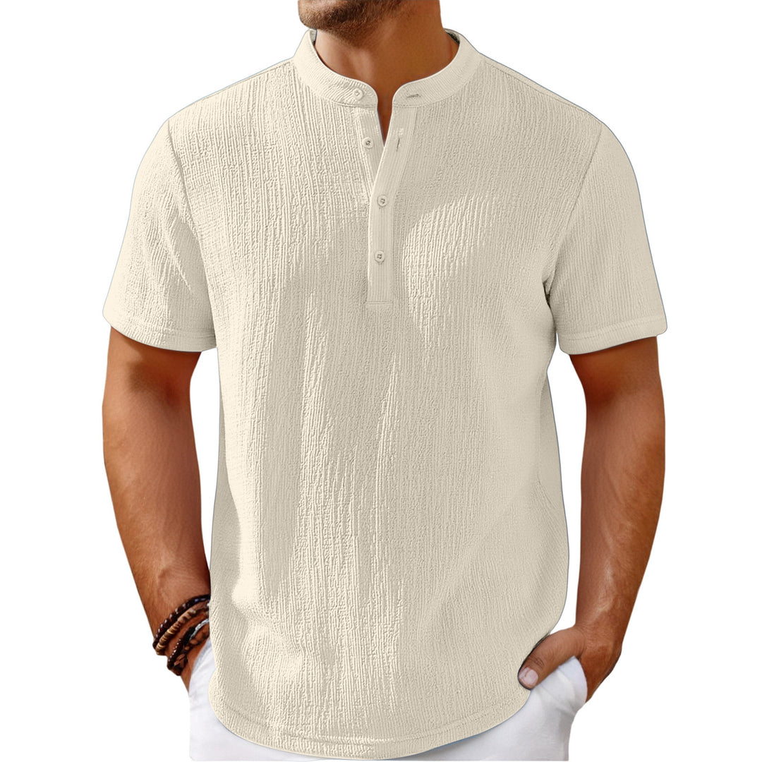 Men's short sleeve polo with structured design Lune London