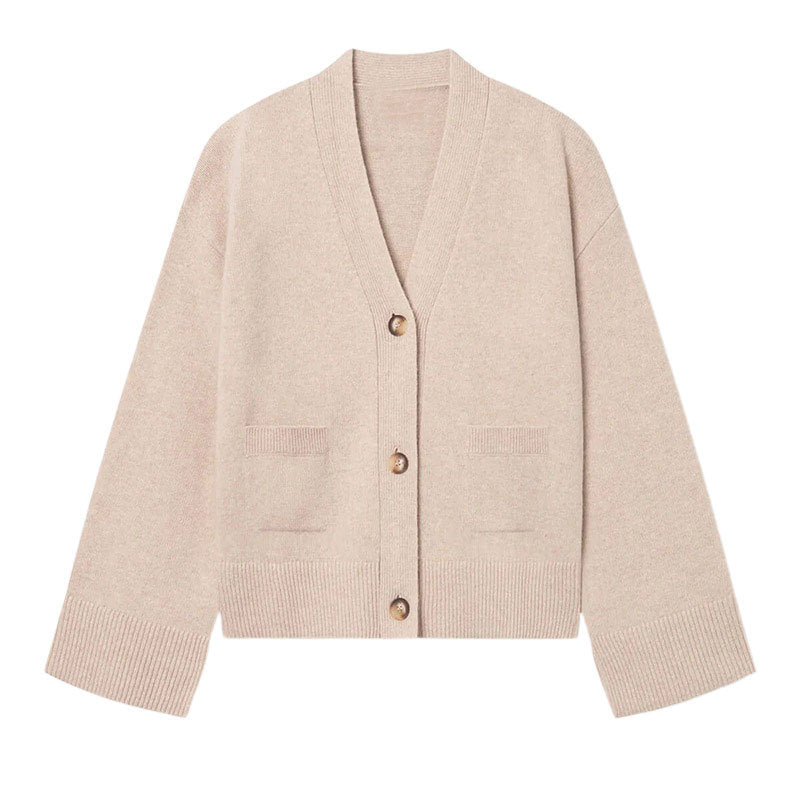 Women's knitted jacket with an elegant cut and oversized sleeves Lune London